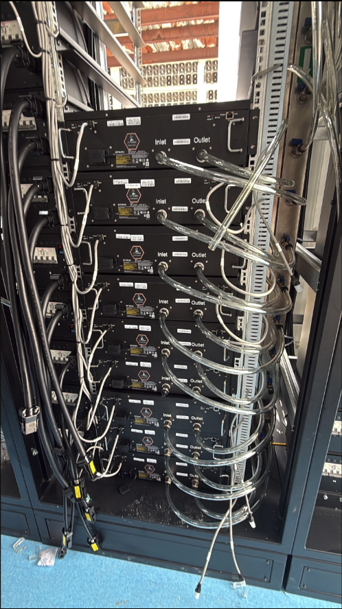 Hydro-Cooled Miner Rack