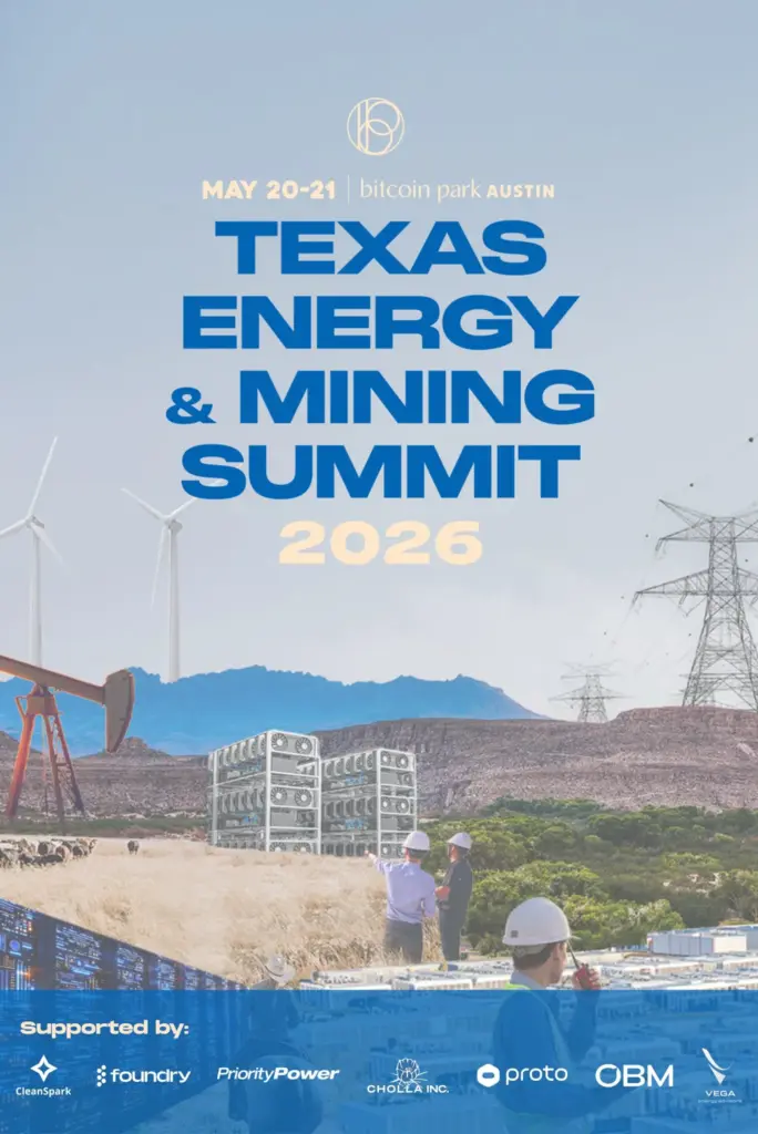 Texas Energy and Mining Summit 2026 banner with power transmission lines