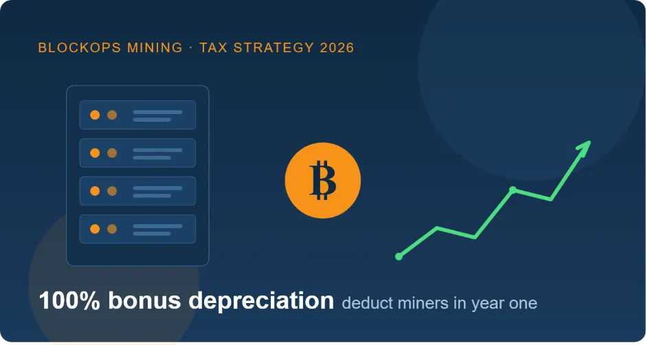 bonus depreciation bitcoin mining