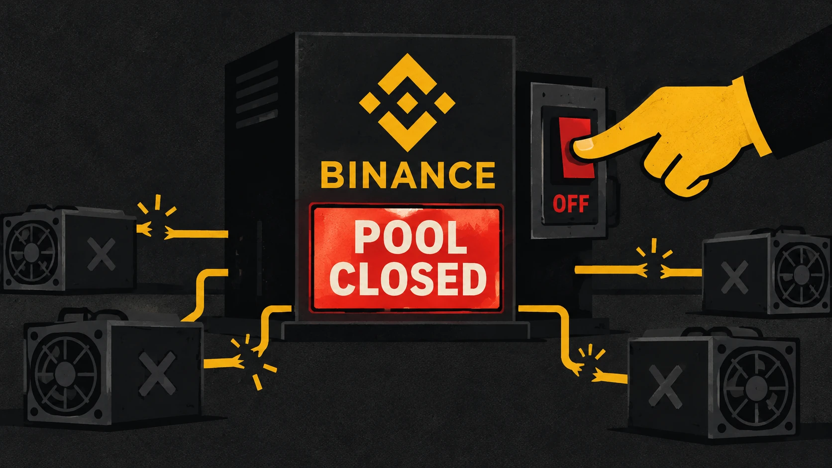 Binance mining pool shutdown